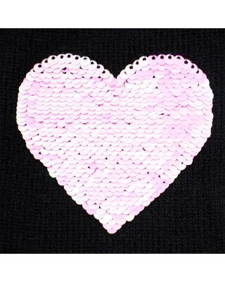 Girls&#39; Knit Heart Hat with Pom Detail - Big Kid