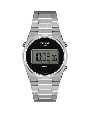 Tissot Prx 39mm Black Digital Dial Steel Men's Watch T137.463.11.050.00 In Black/silver