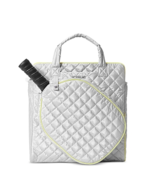 Mz Wallace Pickleball Tote In Oyster Multi/silver