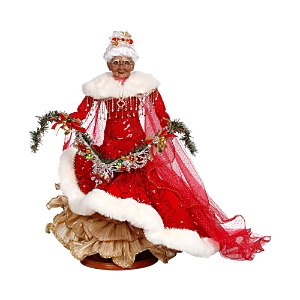 Mark Roberts African American Glittering Jewel Mrs. Claus In Red
