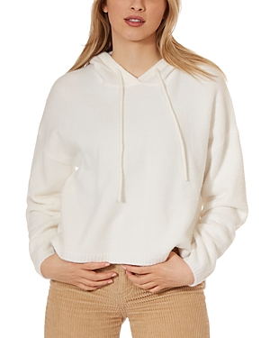 Theo & Spence Soft Cropped Hoodie In White