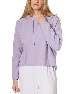 Theo & Spence Soft Cropped Hoodie In Lavender