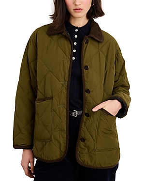 Shop Alex Mill Quinn Quilted Jacket In Military Green