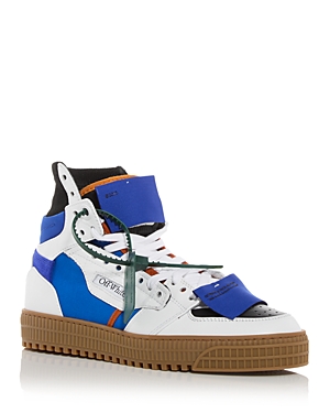 Shop Off-white Men's 3-0 Off-court High Top Sneakers In Blue Fluo