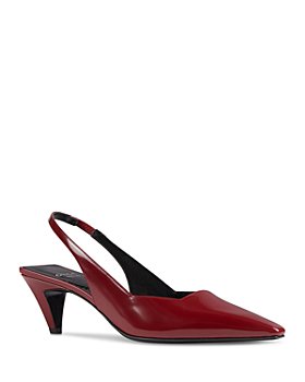 Gucci - Women's GG Hardware Pointed Toe Slingback Pumps
