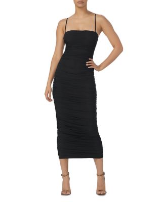 Afrm Hazel Ruched Bodycon Midi Dress