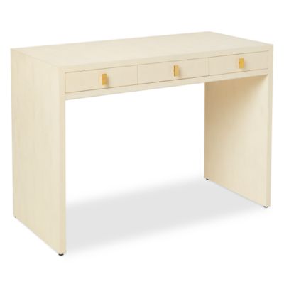 Shagreen Embossed Vanity Table &amp; Stool Set