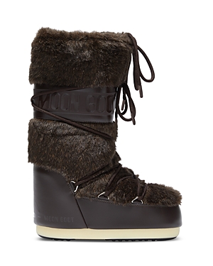 Moon Boot Icon Faux-fur Snow Boots In Brown
