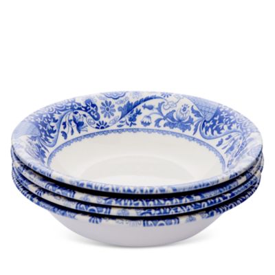 Blue Italian Brocato Cereal Bowl, Set of 4