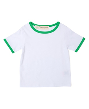 Shop Dotty Dungarees Boys' Classic Jack Tee Ringer Top - Baby, Little Kid, Big Kid In Green