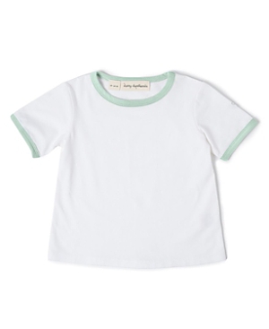 Dotty Dungarees Boys' Classic Jack Tee Ringer Top - Baby, Little Kid, Big Kid In Mint Green