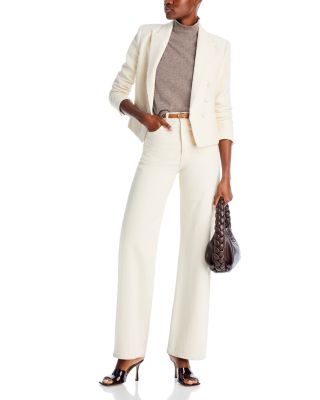 Brooke Double Breasted Cropped Tweed Blazer