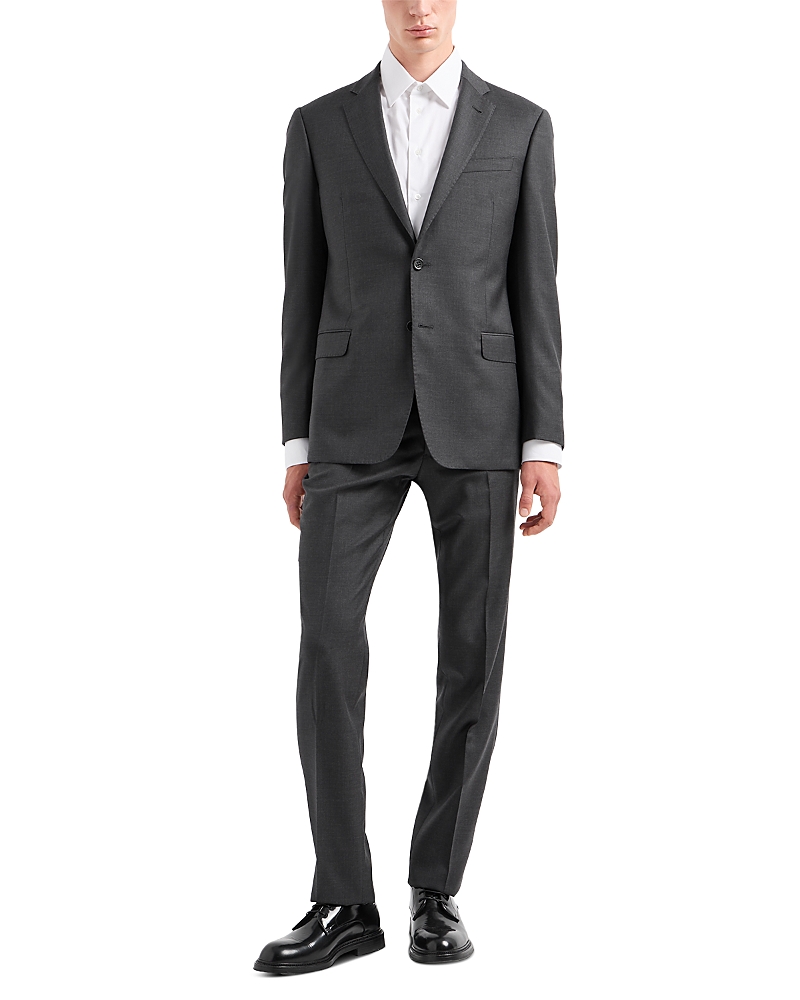 Emporio Armani Super 130s Wool Two-piece Suit In Gray