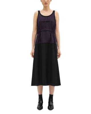 knee length dresses for ladies FLAVIA SATIN DRAPED DRESS MIDI main image 1