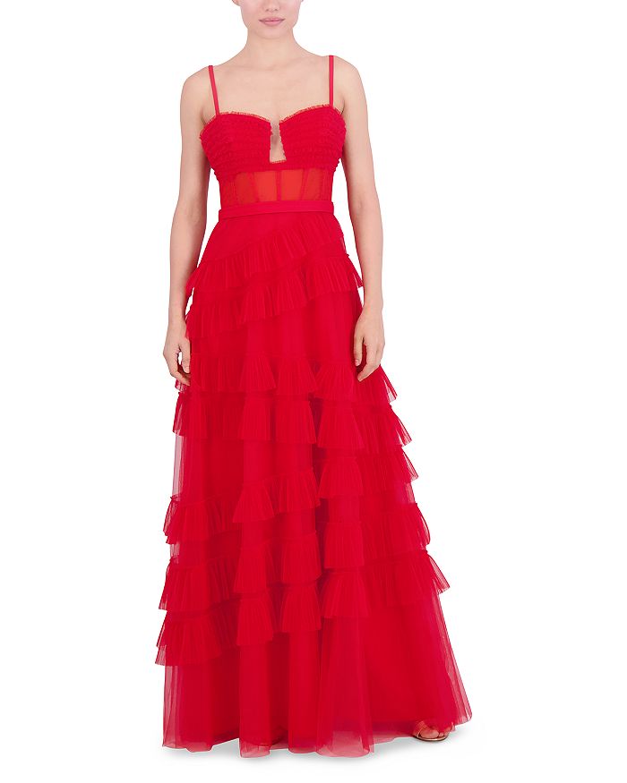 Bcbgmaxazria shop red gown