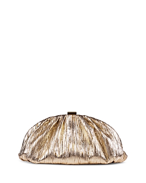 Shop Sondra Roberts Gathered Pleat Convertible Clutch In Gold