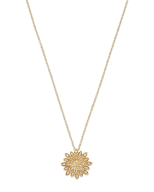 Bloomingdale's Diamond Flower Pendant Necklace in 14K Yellow Gold, 0.12 ct. t.w.