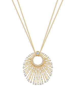 Harakh Diamond Statement Pendant Necklace In 18k Yellow Gold, 2.0 Ct. T.w., 18