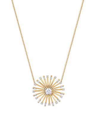 Harakh Diamond Sunlight Rays Pendant Necklace in 18K Yellow Gold, 0.65 ct. t. w., 18