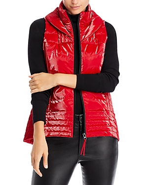Anorak The Stitched Fashion Puffer Vest In Dark Red