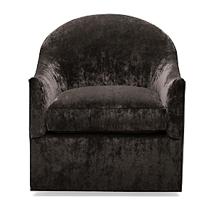 Massoud Glenn Swivel Chair In Fillmore Chocolate