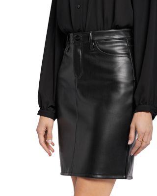 Faux Leather Five Pocket Skirt
