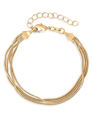 Layered Snake Chain Necklace in 18K Gold Filled, 16