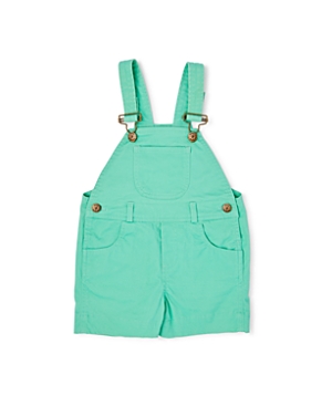 Shop Dotty Dungarees Boys' Cotton Denim Overall Shorts - Baby, Little Kid, Big Kid In Green