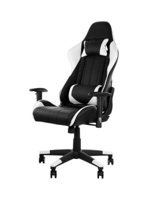 Gaming Chair in Black and White Trim