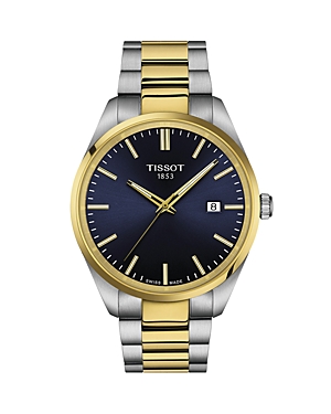 Shop Tissot Pr 100 Watch, 40mm In Blue/two-tone
