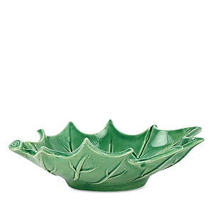 Shop Vietri Lastra Evergreen Figural Holly Small Bowl In Green