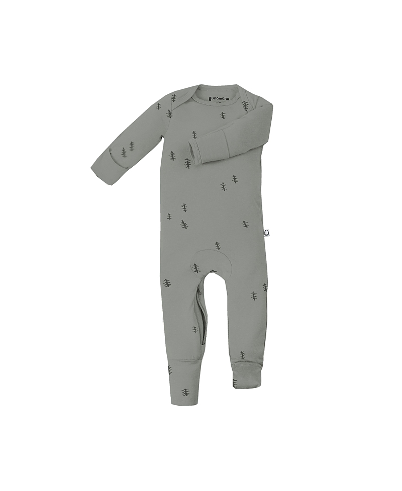 Shop Gunamuna Unisex Romper Footie Convertible Pajama - Baby In Forest
