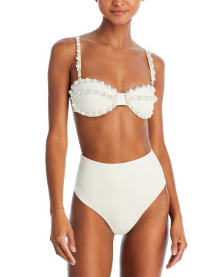 BAHIA MARIA - Silvana Beaded Bikini Top & Classic High Waist Bikini Bottom