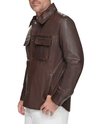 Mogador Leather Shirt Jacket