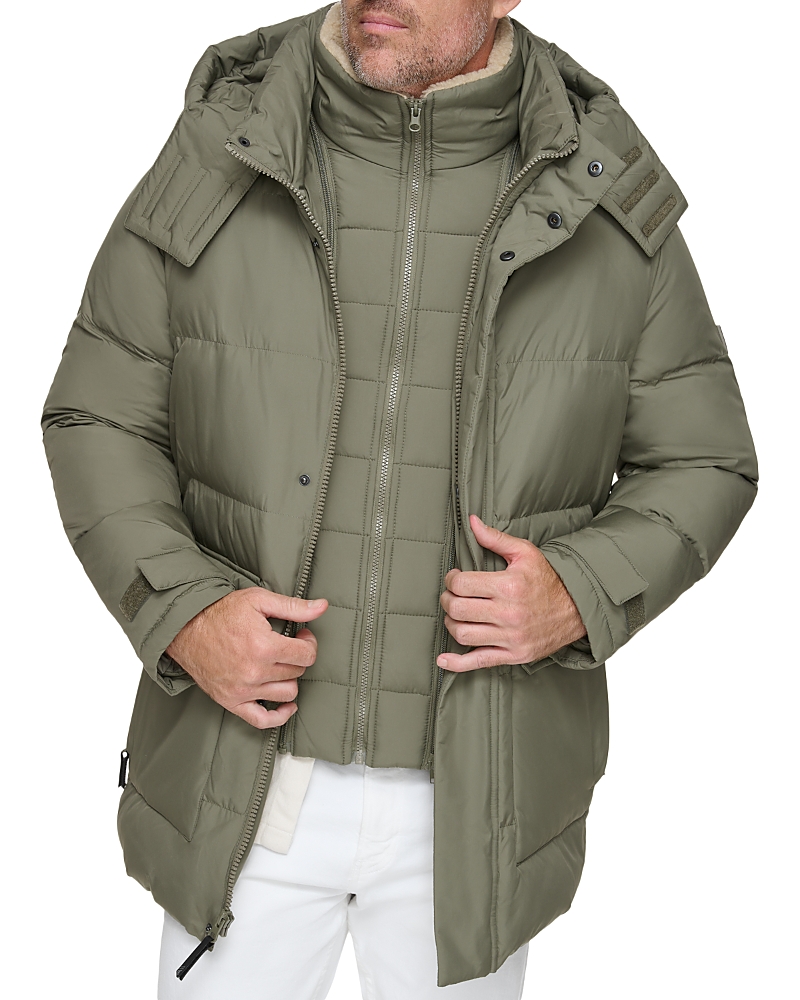 Andrew Marc Oswego Quilted Parka In Sage