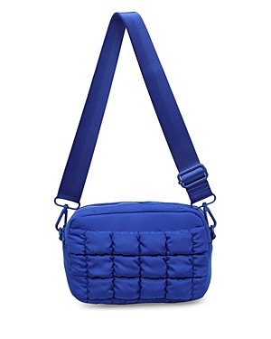 Sol & Selene Quilted Medium Nylon Crossbody In Blue