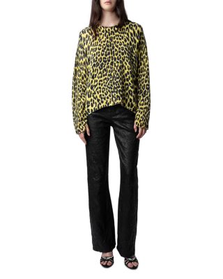 Markus Cashmere Leopard Print Sweater