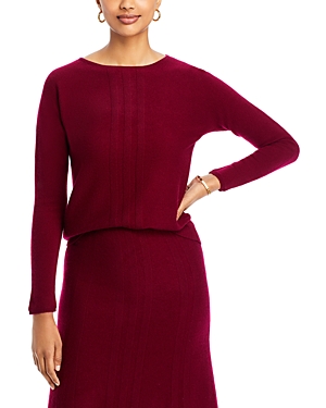 Misook Textural Stripe Cashmere Tunic In African Violet