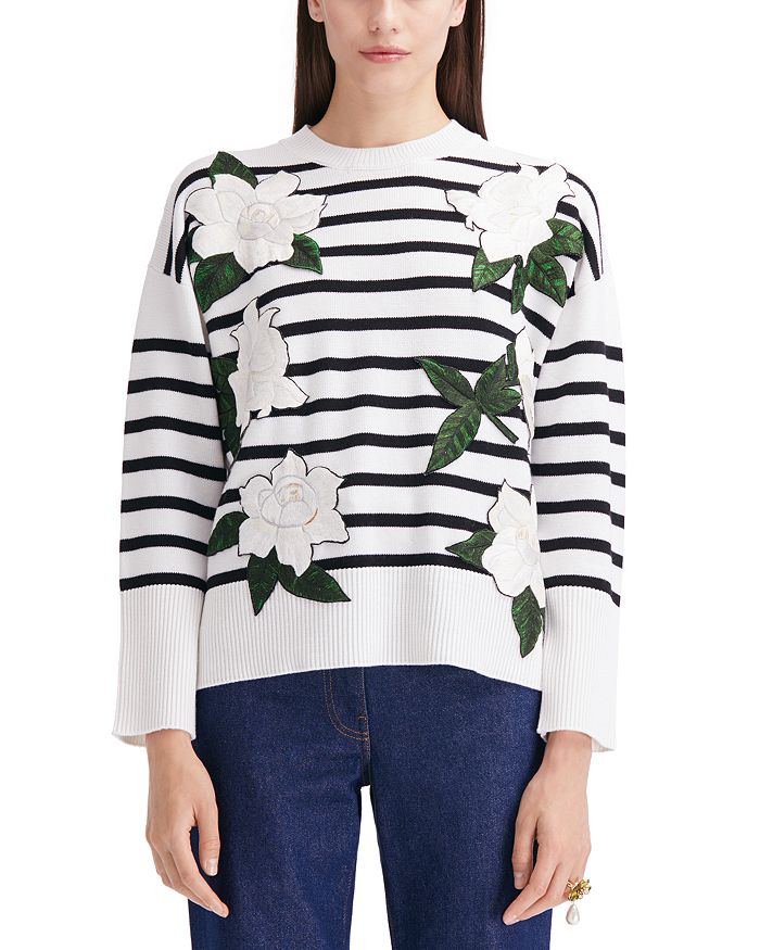 Gray and Black Pullover Sweatshirt by Oscar DeLa Renta