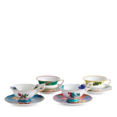 Wonderlust Teacup and Saucer Service for 4