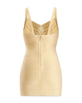 Icon Metallic Bandage Bustier Mini Dress