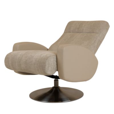 Sterling Fabric & Leather Swivel Recliner