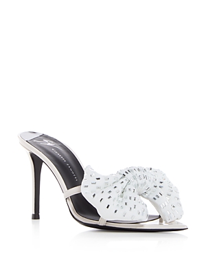 Giuseppe Zanotti Women's Intrigio Bow Embellished High Heel Sandals In Kefir