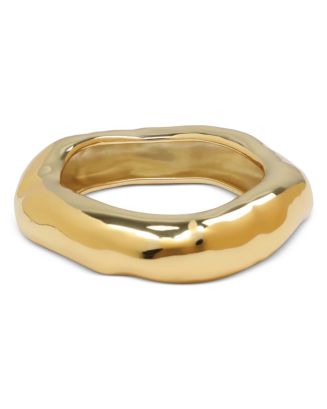 Alexis Bittar Molten Wide Bangle Bracelet in 14K Gold Plated ...