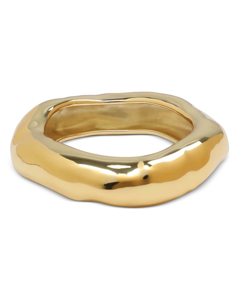 Alexis Bittar Molten Wide Bangle Bracelet In 14k Gold Plated In Gold