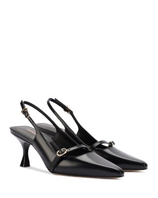 Larroudé - Women's Ines Pointed Toe Slingback Pumps