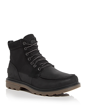 Sorel Carson Moc Waterproof Boot In Black/gum