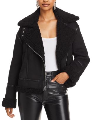 FRENCH CONNECTION Faux Shearling Oversized Coat Women - Bloomingdale's