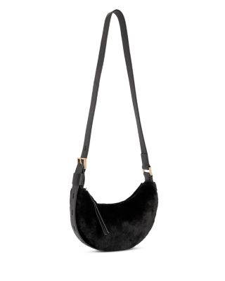 Half Moon Shearling Shoulder Bag
