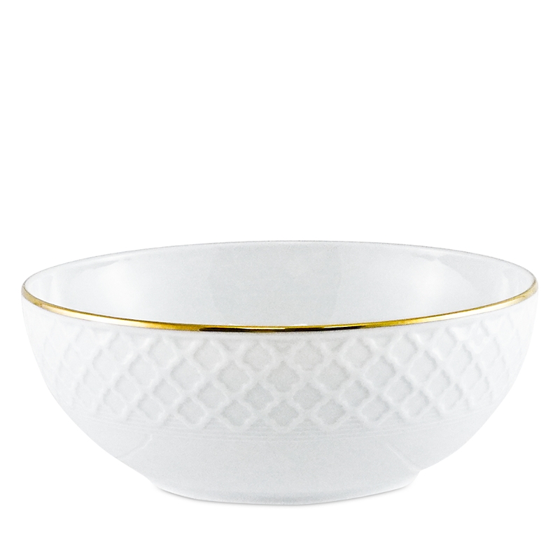 Anna Weatherley Empire Gold Trim Porcelain Bowl In White/gold